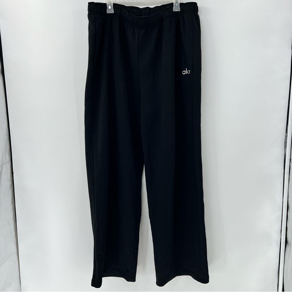 alo yoga accolade straight leg sweatpants size XL Black
